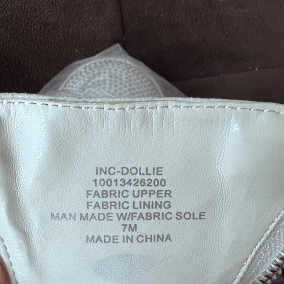 INC Womens White Embellished Cushioned Dollie Round Toe Sneakers Shoes size 7 - Picture 8 of 11